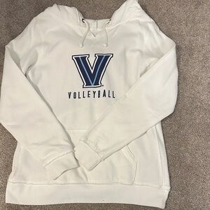 White Villanova Volleyball Hoodie